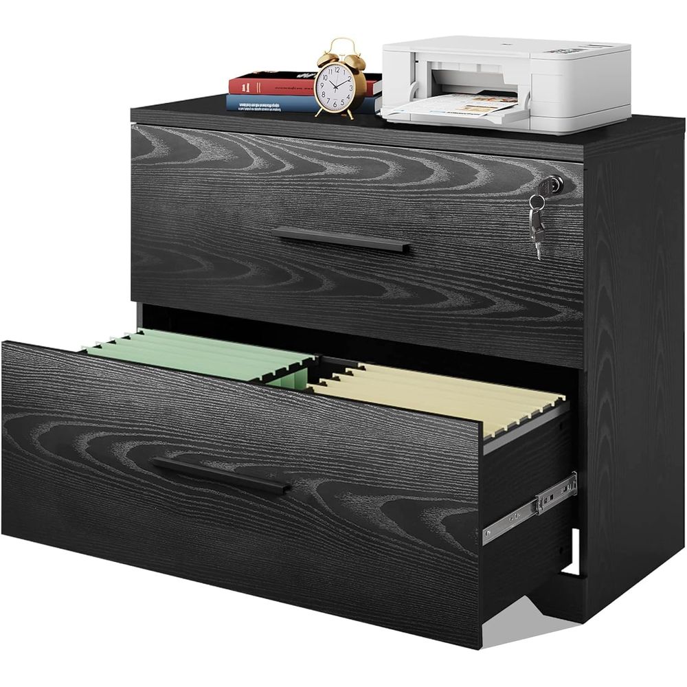 File Cabinet Lateral - 2-Drawer Wood Lateral File Cabinet with