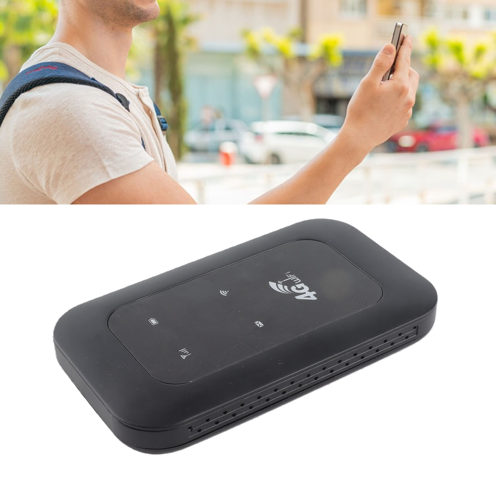 Adjustable Laptop Table - 4G WiFi Hotspot Supports 10 Connected