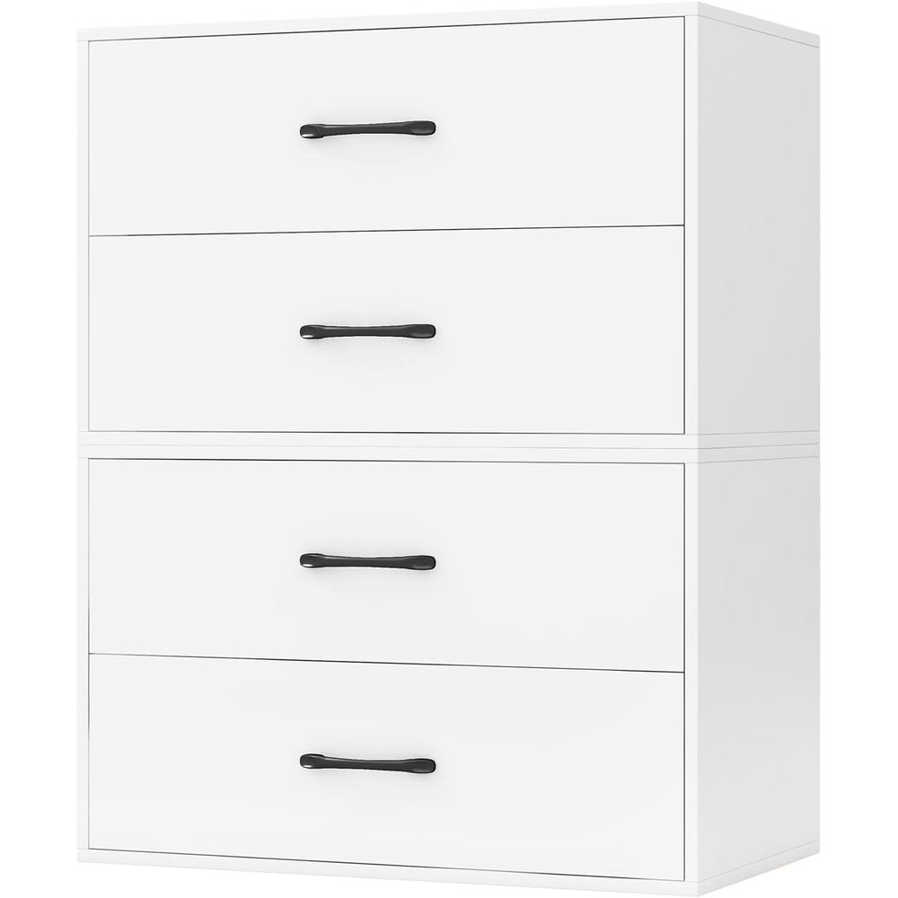 File Cabinet Lateral - 2-Drawer Stackable Dresser Set, 2-Door Lateral