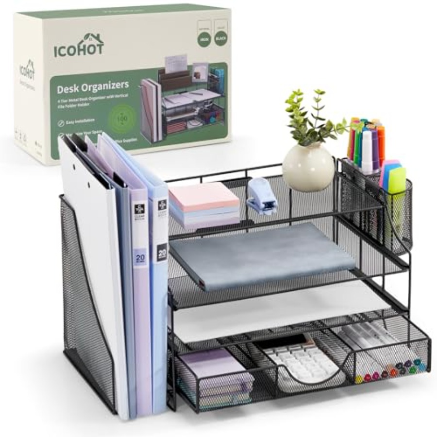 Drawer Organizer Tray - Desk Organizers and Accessories, 4 Tier