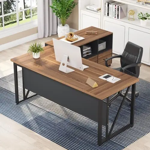 63 inches Executive Desk and 4 – обзор и цена File Cabinet Lateral