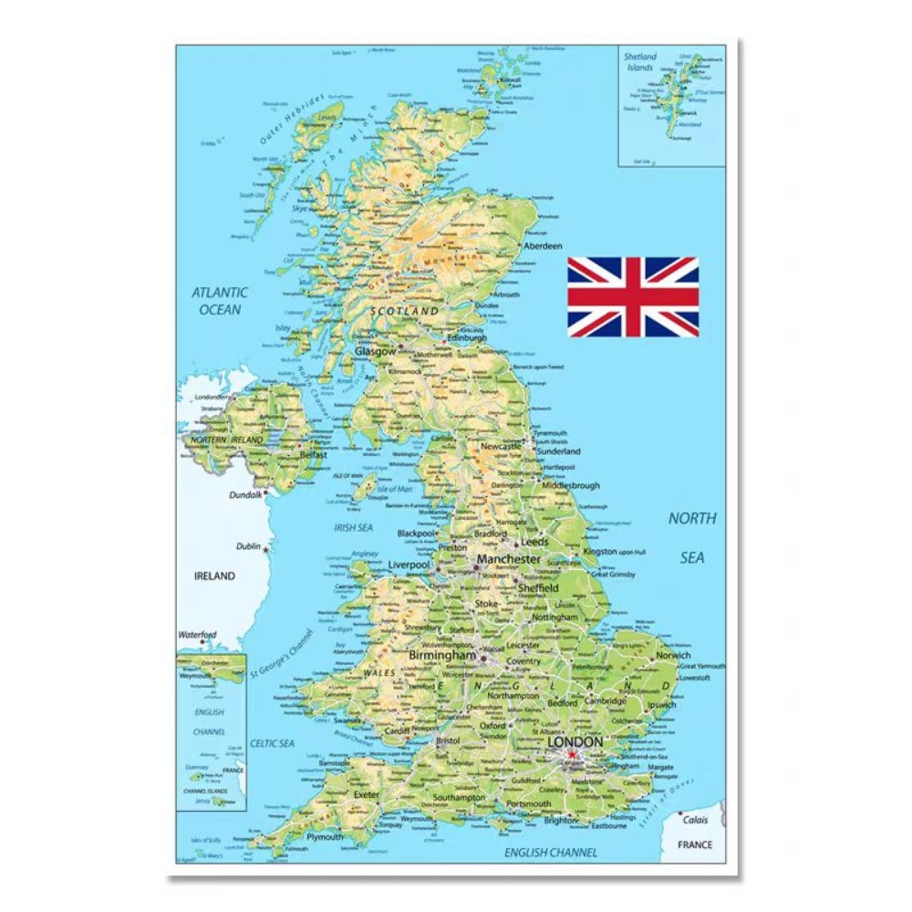 Large HD UK Map Posters Prints – обзор и цена Office Furniture Uk