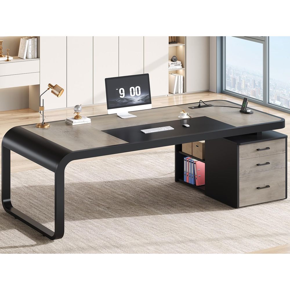70.9 Large Gray Executive Desk – обзор и цена File Cabinet Lateral