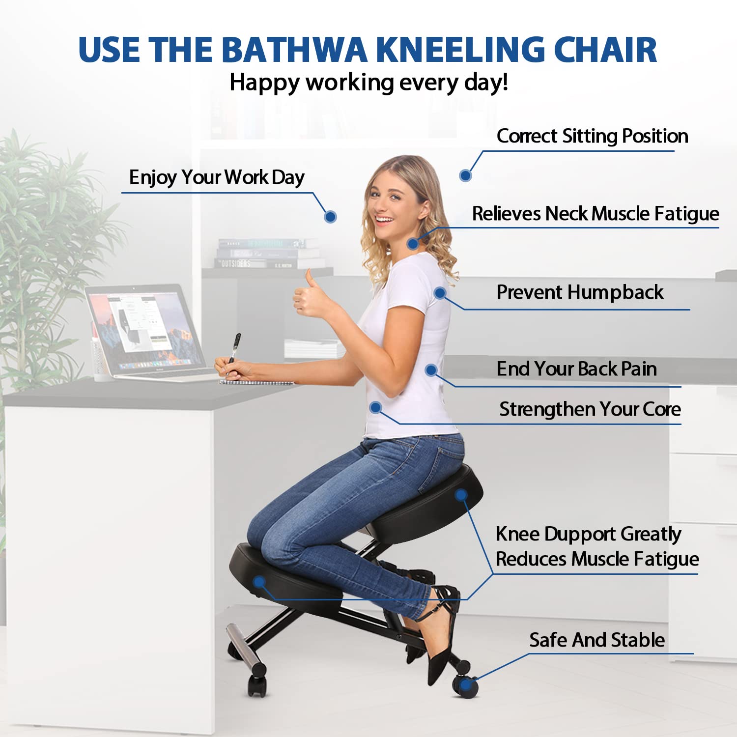 Kneeling Chair Ergonomic for O – обзор и цена Office Furniture Commercial