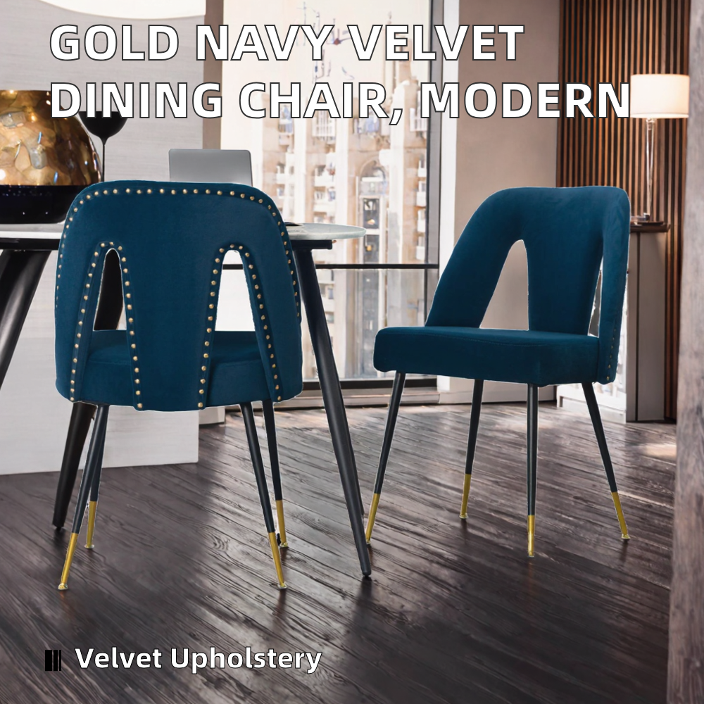 #Modern Gold Navy Velvet Dinin – обзор и цена Office Furniture Warehouse