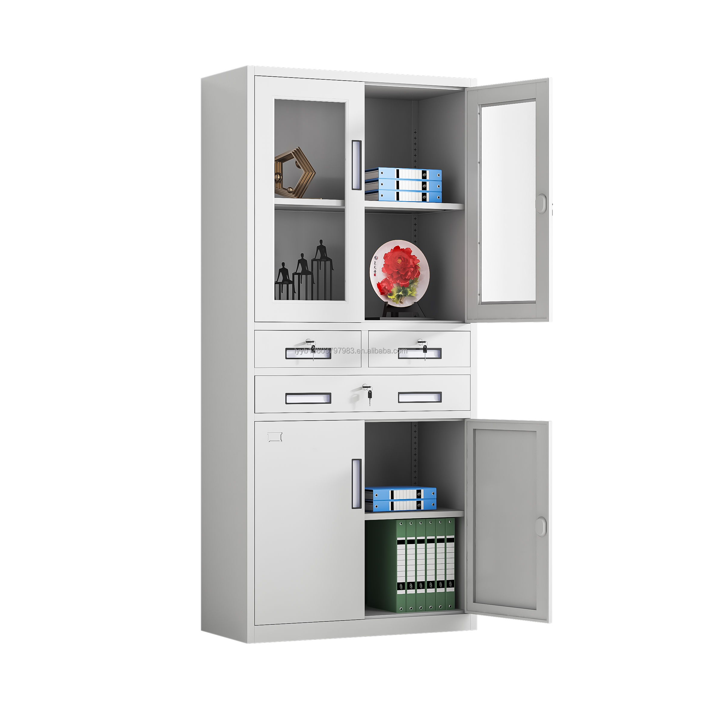 Steel Cabinet Glass Door Metal – обзор и цена Office Furniture Warehouse