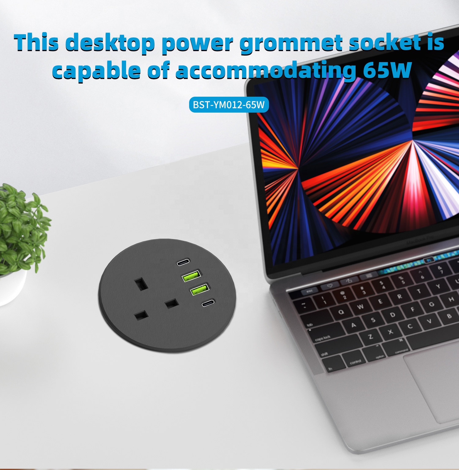 New 65W 80mm Round Grommet Off – обзор и цена Office Furniture Uk