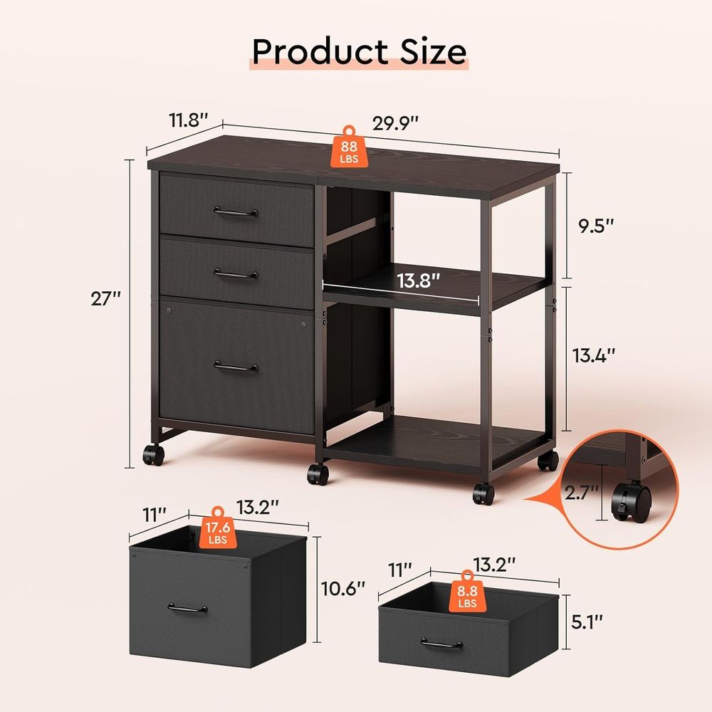 Der Cabinet with Wheels Rollin – обзор и цена File Cabinet Lateral