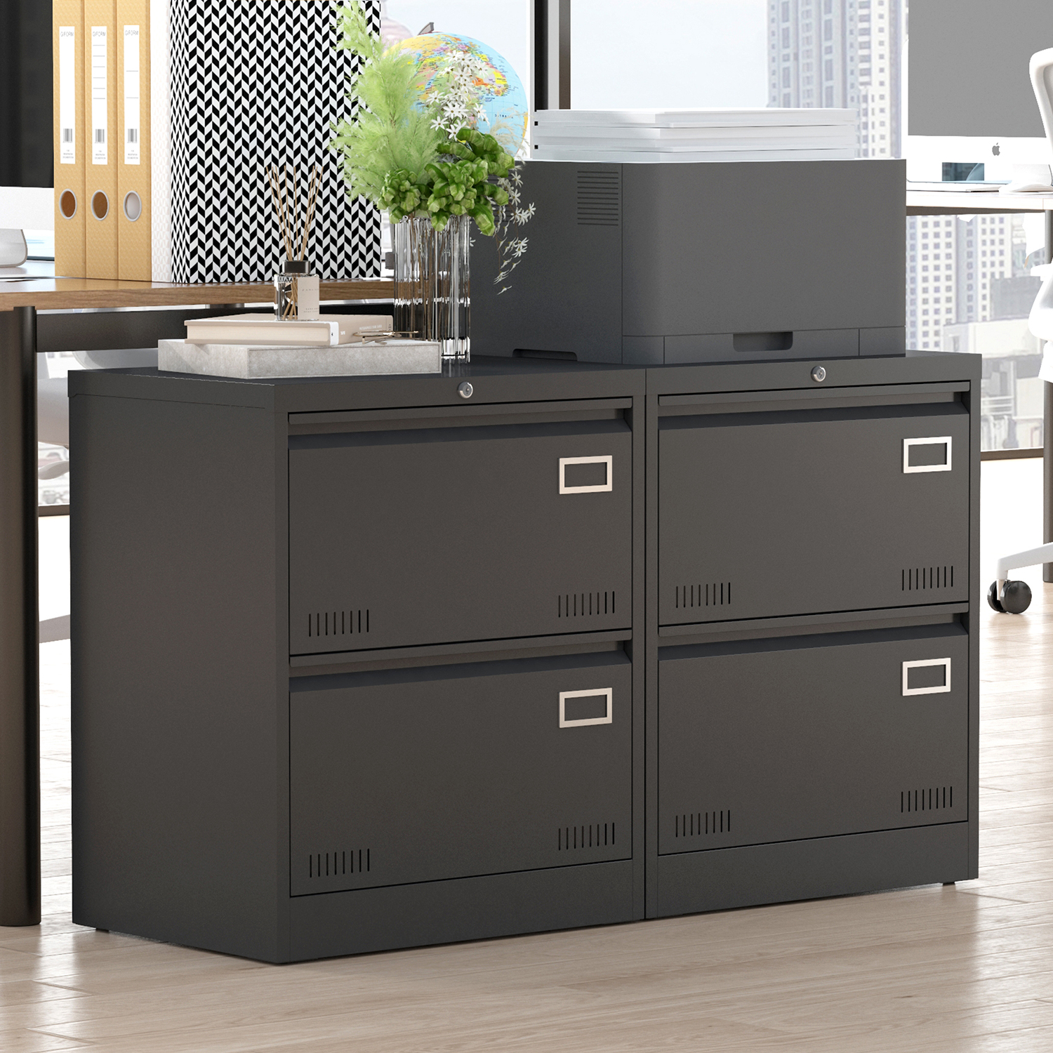 Secure Black/White Metal Filin – обзор и цена File Cabinet Lateral