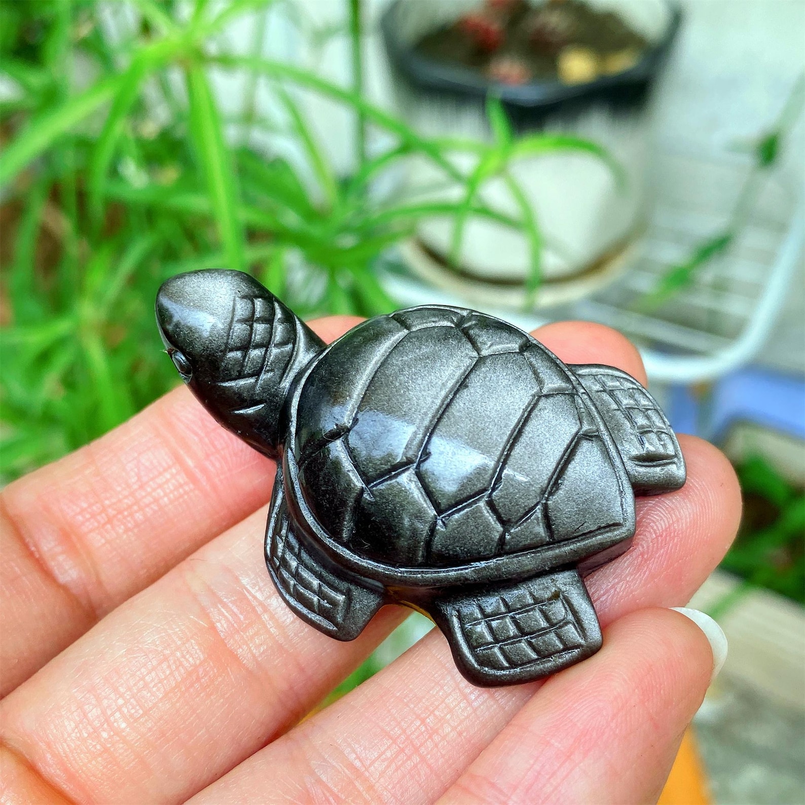 1pc Carved Silver Obsidian Sea – обзор и цена Office Furniture Equipment