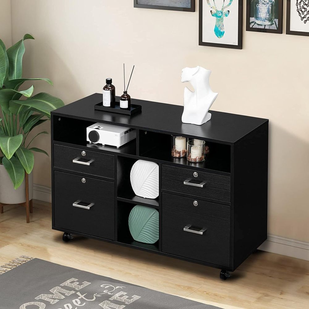 Wood Mobile File Cabinet with  – обзор и цена File Cabinet Lateral