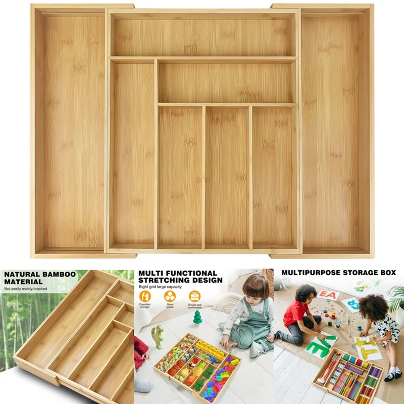 Bamboo Expandable Drawer Organ – обзор и цена Drawer Organizer Tray