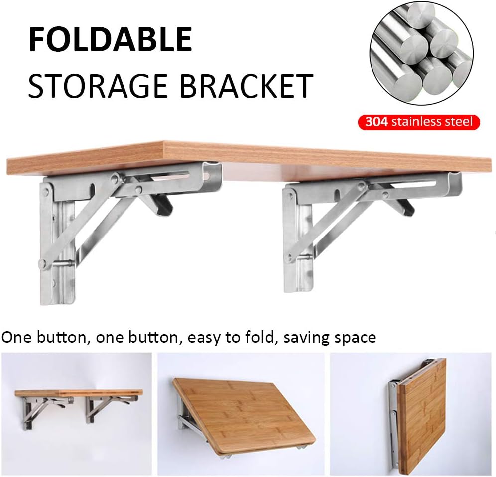 2PCS Folding Bracket for Shelf – обзор и цена Wall Mounted Desk Fold