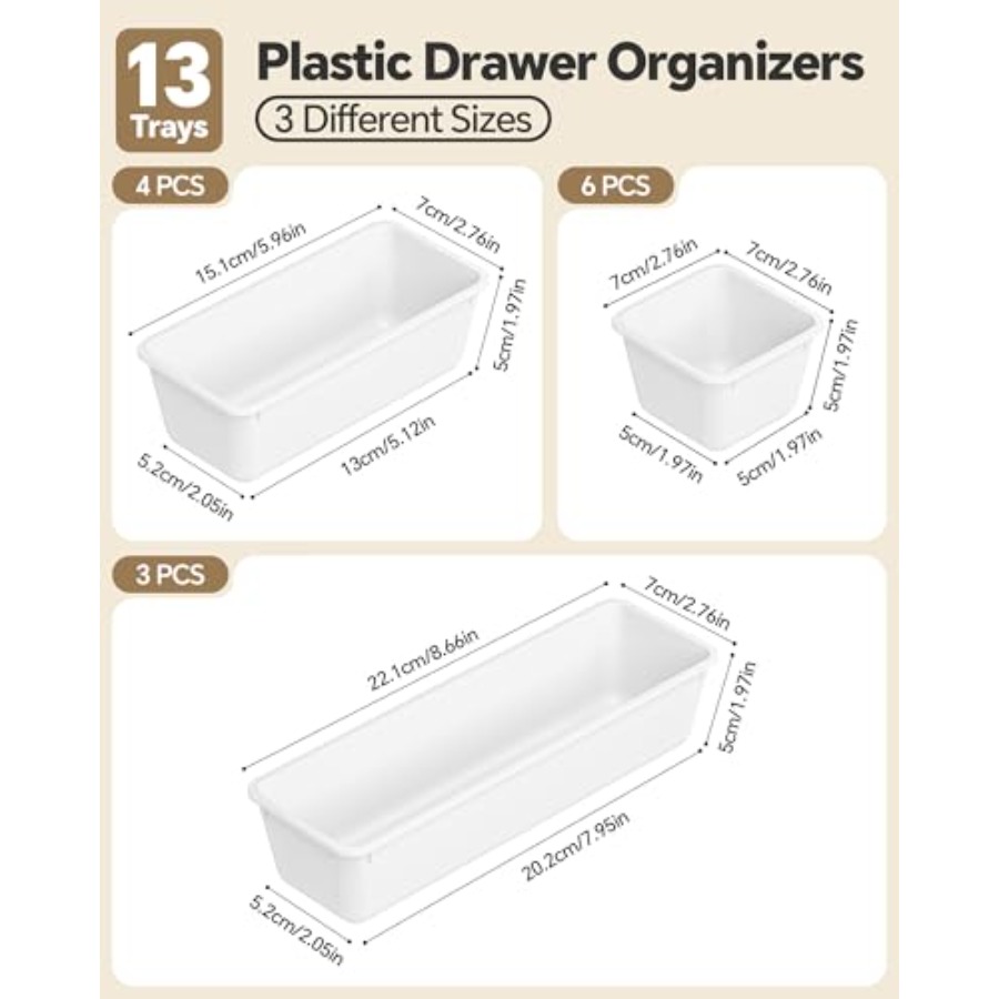 13 Pack Plastic Drawer Organiz – обзор и цена Drawer Organizer Tray