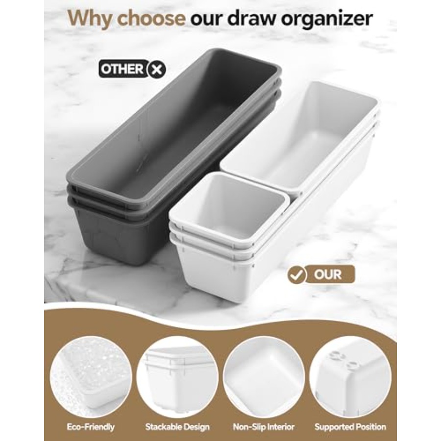 13 Pack Plastic Drawer Organiz – обзор и цена Drawer Organizer Tray